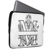 M Christliches Monogramm Laptopschutzhülle (Vorne Rechts)