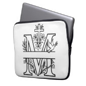 M Christliches Monogramm Laptopschutzhülle (Vorderseite Links)