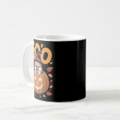 M Costume On Pumpkin Halloween Meranian Kaffeetasse (Vorderseite Links)