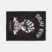 M Dam Goju Ryu Karate - Erwachsene Fleecedecke (Vorderseite (Horizontal))