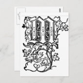 M - Der Dekorationsbrief M Postkarte (Vorne/Hinten)