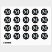 "M" Diamant Bling Sticker (Blatt)