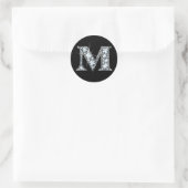 "M" Diamant Bling Sticker (Tasche)