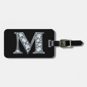 M "Diamond Bling" Luggage Tag Gepäckanhänger (Vorderseite horizontal)
