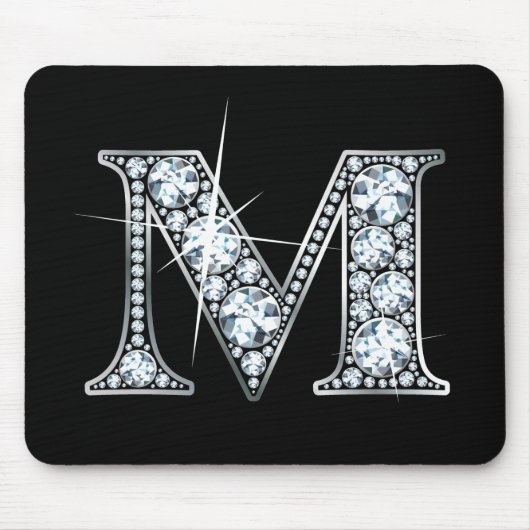 "M" Diamond Bling Mousepad (Vorne)