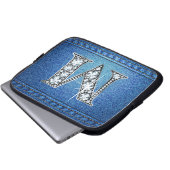 M "Diamond" Denim Stitching Electronics Bag Laptopschutzhülle (Vorne Knopf)