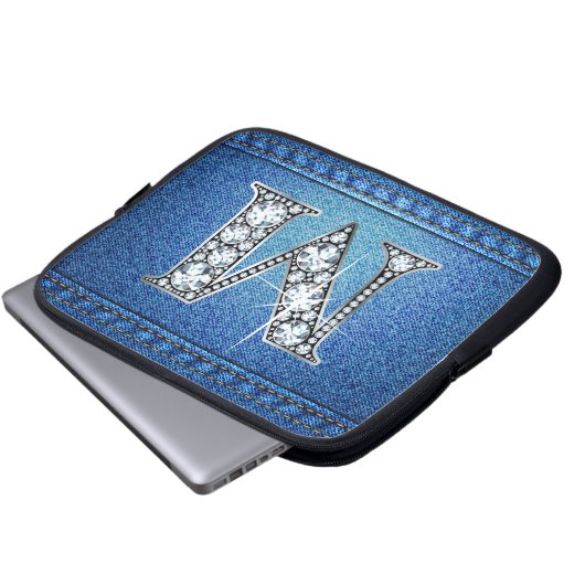 M "Diamond" Denim Stitching Electronics Bag Laptopschutzhülle (Vorne Knopf)