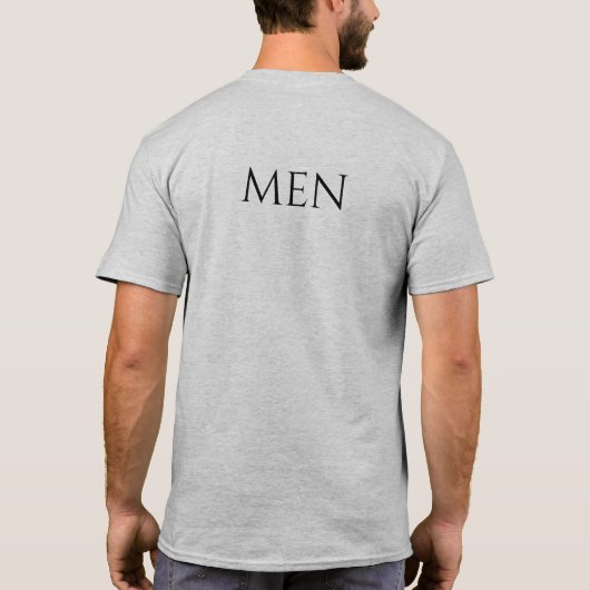 M Einzelner Buchstabe oder Zeichen oder Monogramm T-Shirt (Rückseite)