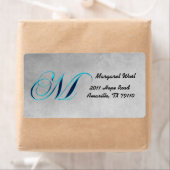 M Elegantes Monogramm-Adressetikett (Insitu)