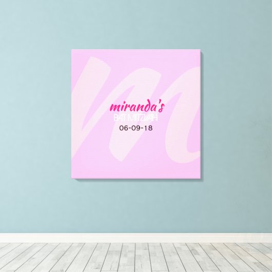 M ERSTE SAMMLUNG Bat Mitzvah Sign-In Board Leinwanddruck (Insitu (Holzboden))