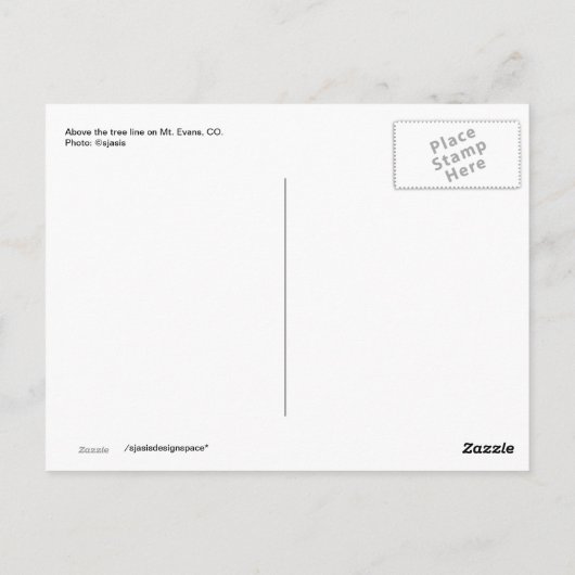 M. Evans, Colorado Postcard Postkarte (Rückseite)