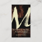 M Flame Monogram Business Card Visitenkarte (Vorderseite)