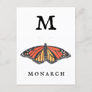 "M" für den Monarch Postkarte