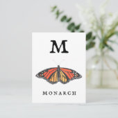 "M" für den Monarch Postkarte (Stehend Vorderseite)