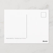 "M" für den Monarch Postkarte (Rückseite)