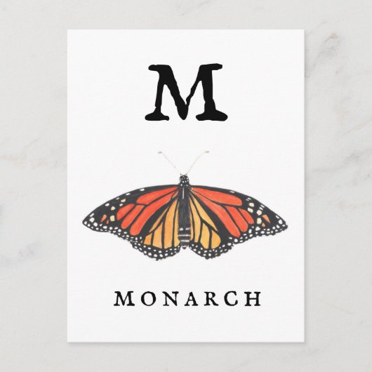"M" für den Monarch Postkarte (Vorderseite)