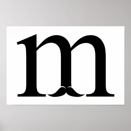 M für Mustache Poster (Vorne)