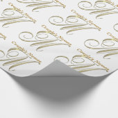 M-Geschenkpapier für das Hochzeitstich Geschenkpapier (Ecke)