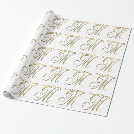 M-Geschenkpapier für das Hochzeitstich Geschenkpapier (Ungerollt)