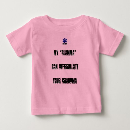 M *Glamma* kann Defibrillate Ihre Großmutter Baby T-shirt (Vorderseite)