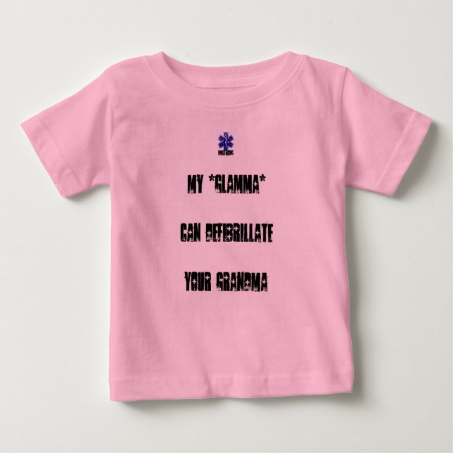 M *Glamma* kann Defibrillate Ihre Großmutter Baby T-shirt (Vorderseite)