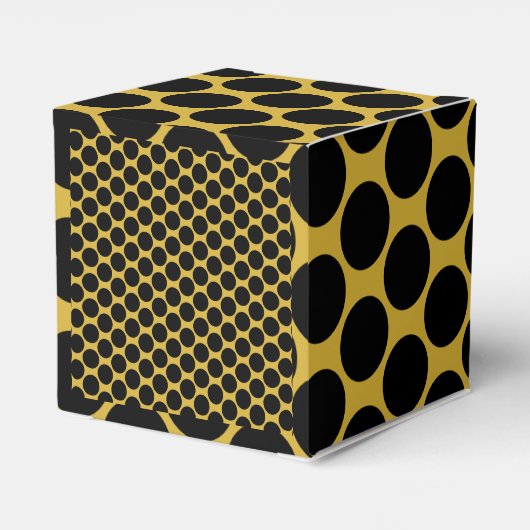 M Gold mit Black Dot Style Nehmen Sie Classic 2x2x Geschenkschachtel (Rückseite)