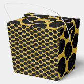 M Gold mit schwarzem Dot-Stil Ausstieg 3x2,25x3,12 Geschenkschachtel (Rückseite)