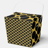 M Gold mit schwarzem Dot-Stil Ausstieg 3x2,75x3,75 Geschenkschachtel (Vorderseite)