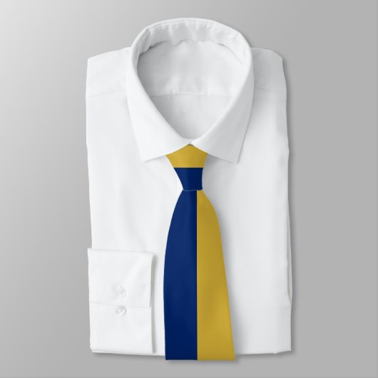 M Goldfarbe mit Navy-Farbe kombiniertes Design Krawatte (Gebunden)