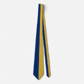 M Goldfarbe mit Navy-Farbe kombiniertes Design Krawatte (Vorderseite)