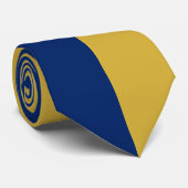M Goldfarbe mit Navy-Farbe kombiniertes Design Krawatte (Gerollt)