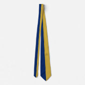 M Goldfarbe mit Navy-Farbe kombiniertes Design Krawatte (Rückseite)