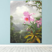 M. HEADE - Hummingbird Auf der Orchid-Pflanze Leinwanddruck (Insitu (Holzboden))