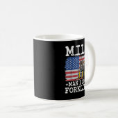 M.I.L.F. Man I Liebe Gabelstapler American Flag Fo Kaffeetasse (VorderseiteRechts)