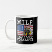 M.I.L.F. Man I Liebe Gabelstapler American Flag Fo Kaffeetasse (Links)