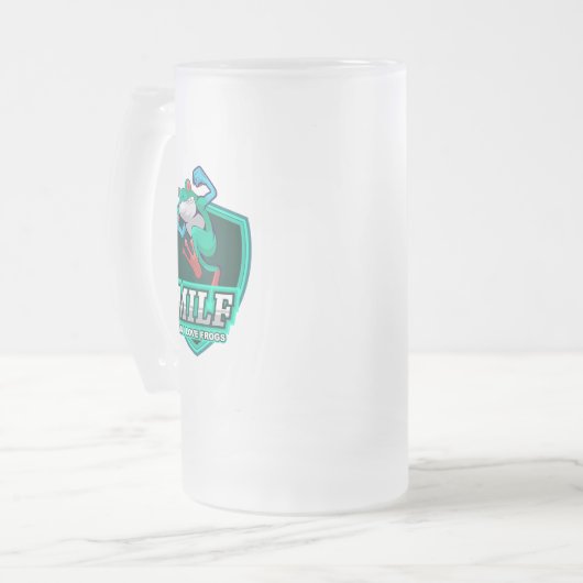 M.I.L.F. - Mann, I Liebe Frogs Mattglas Bierglas (Vorderseite Links)