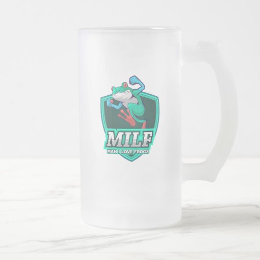 M.I.L.F. - Mann, I Liebe Frogs Mattglas Bierglas (Rechts)