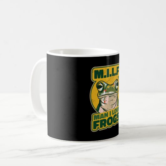 M.I.L.F Mann, I Liebe Frösche Kaffeetasse (Vorderseite Links)