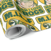 M.I.L.F Mann I Liebe Frösche Wrapping Paper, Frosc Geschenkpapier (Rolleneckpunkt)