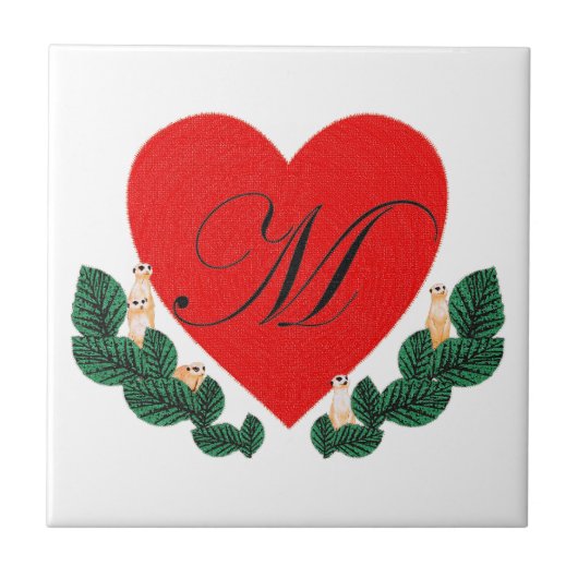 M im Herzen Fliese (Vorderseite)