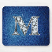 M Imitate -"Diamant Bling" auf Denim Mousepad (Vorne)
