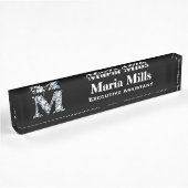 M Imitate Diamond Desk Namplate Namensplakette
