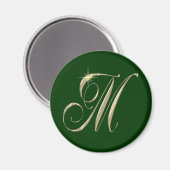 M Initial Monogram Magnet (Vorderseite/Rückseite)