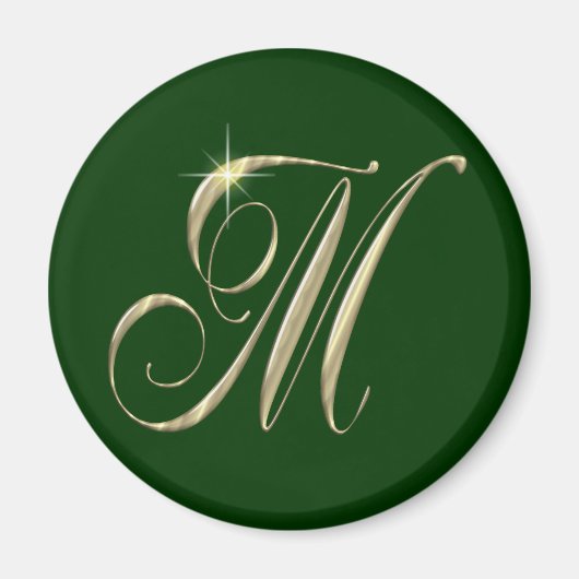 M Initial Monogram Magnet (Vorne)