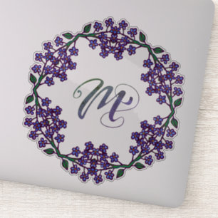 M Initial Unique & Bizarre Boho Blume Hübsch Aufkleber