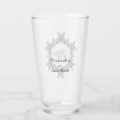 M Initial Unique & Bizarre Boho Blume Hübsch Glas (Rückseite)