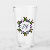 M Initial Unique & Bizarre Boho Blume Hübsch Glas (Vorderseite)