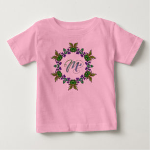 M Initial Unique Fun Niedlich Boho Blume Hübsch Gi Baby T-shirt
