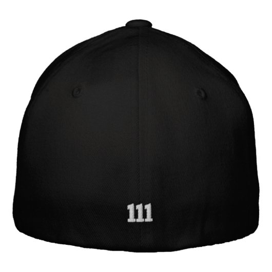 M Initialen oder Logo Monogramm Flexfit Wollmütze  Bestickte Baseballkappe (Rückseite)