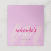 M INITIALS SAMMLUNG Bat Mitzvah Escort Card Platzkarte (Außenseite Aufgefaltet)